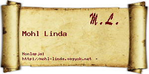 Mohl Linda névjegykártya
